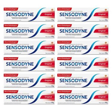 Imagem de Kit 12x Creme Dental Sensodyne Original para Dentes Sensíveis 50g