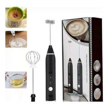 Imagem de Mini Misturador Mixer Bebidas Ovos Portátil Recarregável Fuê - Whisk