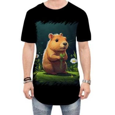 Imagem de Camiseta Longline Capivara do Bem Animalzinho 18 - Kasubeck Store®, G