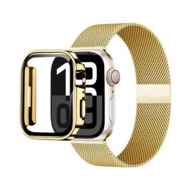 Imagem de Pulseira Milanese Em Ouro, Prata E Estampa De Leopardo Para Apple Watc