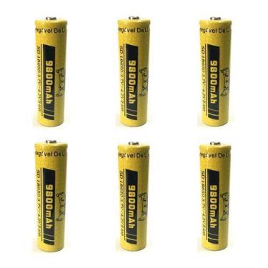 Imagem de Kit 10 Baterias 18650 Recarregáveis 9800mAh 4,2V para Lanterna LED - J