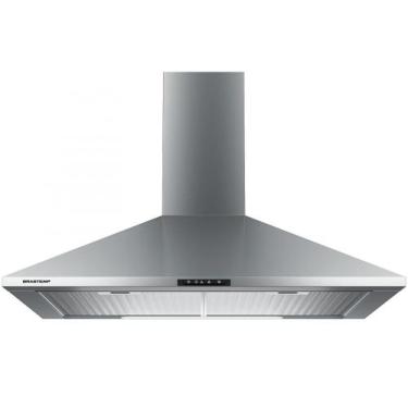 Imagem de Coifa de Parede Brastemp Piramidal 60cm Inox BAI60BR, Prata, 110V