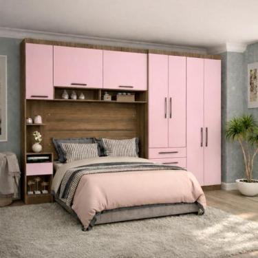 Imagem de Guarda Roupa Dormitório Modulado Casal 1,38 m Paris Luciane M14 Cor:Ro