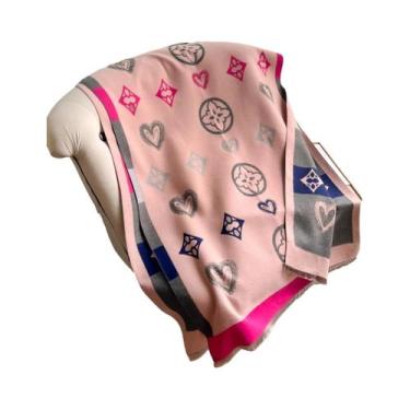 Imagem de Cachecol De Luxo Feminino Em Caxemira Pashmina, Manta Quente De Invern