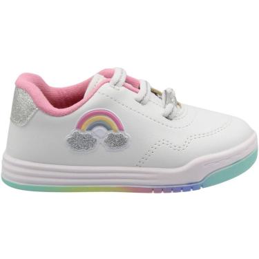 Imagem de Tênis Casual Molekinha Baby Glitter Arco-íris Conforto Menina