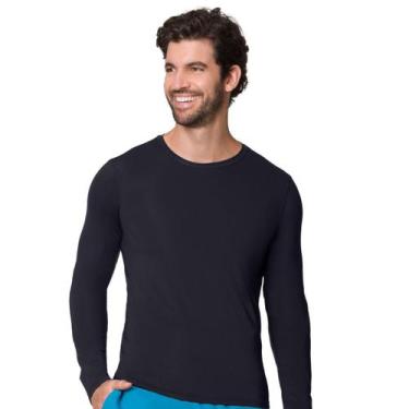Imagem de Camiseta Masculina Manga Longa Com Proteção UV Selene, G, Preto