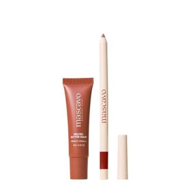 Imagem de Kit Mascavo Lip Balm French Vanilla 10G + Lapiseira Labial Rosewood 0,