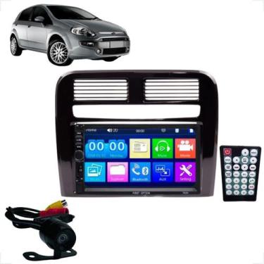 Imagem de Rádio Multimidia MP5 2 Din com Câmera de Ré e Moldura Punto 2008 2009 