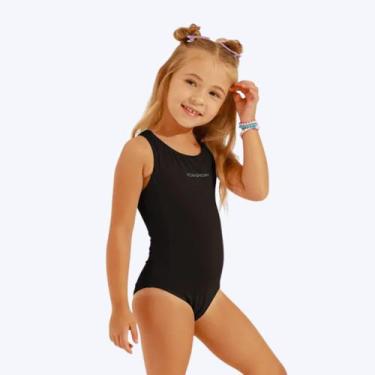 Imagem de Maiô Moda Praia Swimming Infantil Feminino Poah Noah 54926, Preto, 8