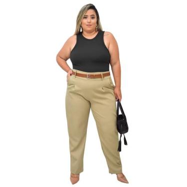 Imagem de Calça Feminina Social Alfaiateria Trabalho Cintura Alta - Breeza Store