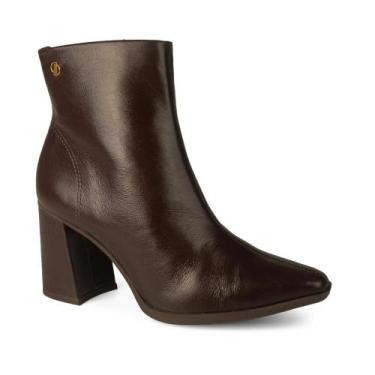 Imagem de Bota Feminina Em Couro Salto Bloco Dakota D2461, 0004, Marrom café, 36