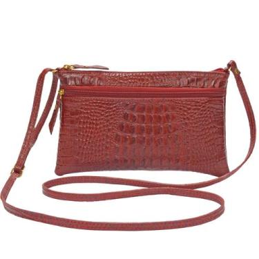 Imagem de Bolsa Pequena Couro Legitimo Feminina Transversal Compacta Madamix, Ve
