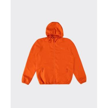 Imagem de Jaqueta corta vento masculina com capuz em tafetá - enfim, Laranja, G