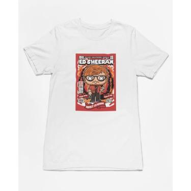 Imagem de Camiseta Poster Pop Style Inspiração ED SHEERAN Estampa DTF 100% Algod