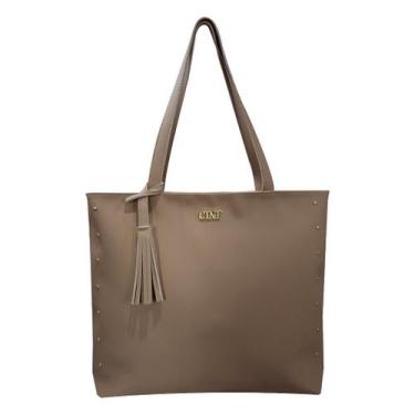 Imagem de Bolsa Sacola Feminina Grande De Ombro Universitária Reforçada cor:Amên