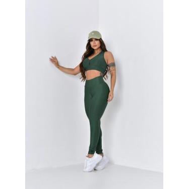 Imagem de Conjunto de academia feminino - Afrofitness , Verde, G