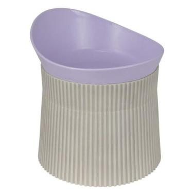 Imagem de Comedouro Ergonomico Lilas Para Gatos Familia Estimação 390ml - FAMILI