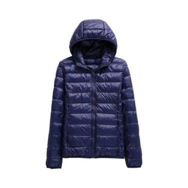 Imagem de Jaqueta Puffer Com Capuz Para Mulheres plus Size, Leve E Quente, Casac