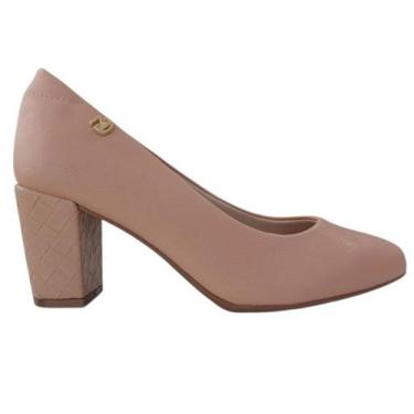 Imagem de Sapato Modare Feminino Salto Bloco Nude 7377105, Bege, 38