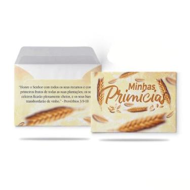 Imagem de Envelope Minhas Primícias Colado - Pacote com 100 Unidades - no-brand