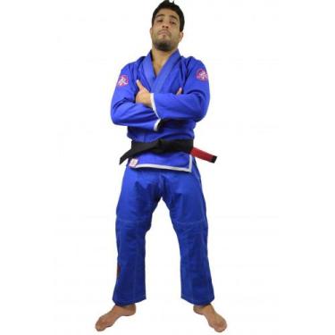 Imagem de Kimono Jiu Jitsu Keiko Slim Fit - Azul-A0, Azul, A0