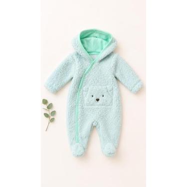 Imagem de Macacão Peluciado Com Capuz Urso Gijo Baby Cor:VerdeTamanho:P, Verde, 