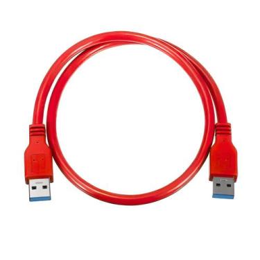 Imagem de Cabo de dados USB 3.0 Macho x Macho 100cm Cor Vermelho - OEM