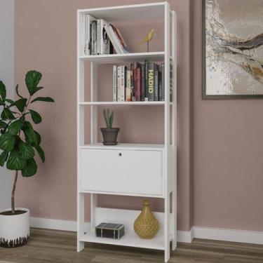 Imagem de Estante de Livros Industrial 63CMX166CM 4 Prateleiras 1 Porta Match Br