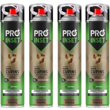 Imagem de 4 Mata Cupim E Broca Pro Inset Fácil Aplicação Madeira 350ml - Proinse