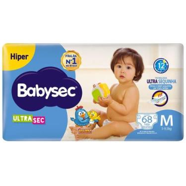 Imagem de Fralda Descartável Babysec Ultrasec Hiper Galinha Pintadinha M 68 Unid
