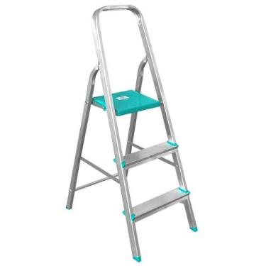Imagem de Escada Doméstica Alumínio 3 Degraus ED3 - GIBAFER