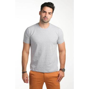 Imagem de Camiseta Masculina Algodão Básica Ixória Cinza Claro Marca-Masculino