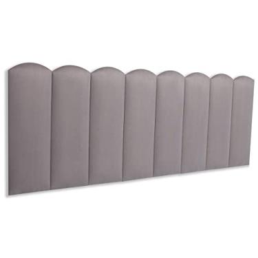 Imagem de Cabeceira Queen Modulada Nuvem Cama Box 160 cm x 60 cm Blu Interiores Cor:SUEDE Cinza