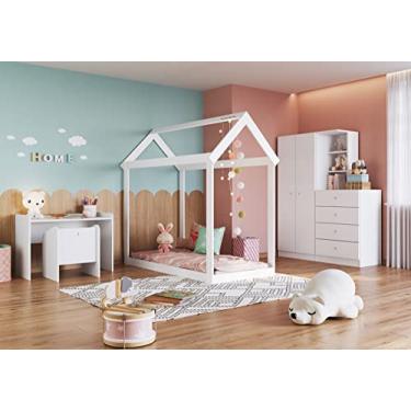 Imagem de MINI CAMA INFANTIL MONTESSORIANO MEU FOFINHO BRANCO