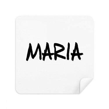 Imagem de Tecido de camurça especial caligrafia nome inglês Maria Glasses pano limpeza de tela tecido de camurça pacote com 2