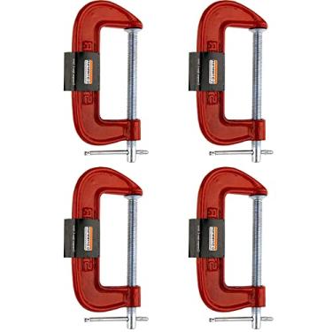 Imagem de Kit 4 Grampos Tipo C Marceneiro Leve 5 Polegadas Starfer