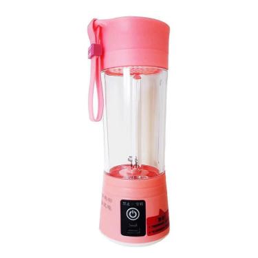 Imagem de Mini Liquidificador Mixer Juice Usb Garrafa Portatil Coquete Rosa