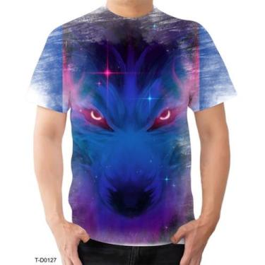 Imagem de Camiseta Camisa Raposa Fox Estrelar Mitologia Espirito Lobo - Estilo K