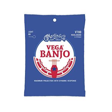 Imagem de Cordas Banjo Vega® – Níquel, Calibre Leve | Conjunto de 5 Cordas para Bluegrass, Clawhammer e Folk | Liga de Níquel/Aço de Longa Duração