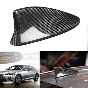 Imagem de FINMOKAL Apto Para Lexus Ls É Es Ux Lm Rx Fibra De Carbono Teto De Carro Tubarão Fin Antena Guarnição De Tampa Preto, Fibra De Carbono