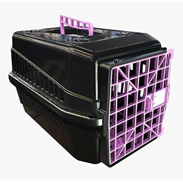 Imagem de Mecpet Caixa de Transporte Grande Roxo Gato, Cão, Viagens Aéreas, Carro, Acampamento, Veterinário, 52cm x 33cm x 32cm, Suporta até 12kg
