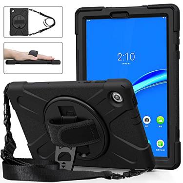 Imagem de For Lenovo Tab M10 Plus TB-X606F Shockproof Colorful Silicone + PC Protective Case with Holder & Hand Strap & Shoulder Strap