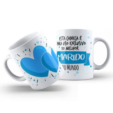 Imagem de kit com 2 Canecas marido e esposa - xícara de porcelana