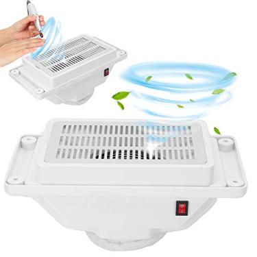 Imagem de Aspirador de unhas silencioso de mesa 6W ferramenta de manicure pedicure dispositivo coletor de poeira com ventilador para salão de unhas profissional branco (EUA)
