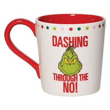 Imagem de Department 56 Caneca de café Dr. Seuss the Grinch Dashing Through the No Coffee, 473 ml, multicolorida