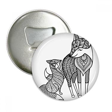 Imagem de Pinte Fox Friend Company abridor de garrafas ímã de geladeira emblema multifuncional