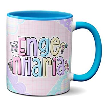 Imagem de Caneca Engenharia Profissional Engenheira Presente Fofo (Azul)