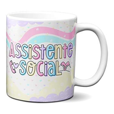 Imagem de Caneca Assistente Social Profissão Amor Presente Lindo (Branca)