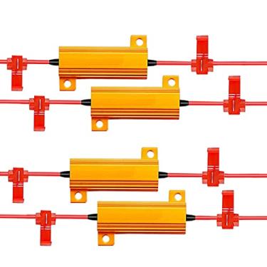 Imagem de ZONETECH Resistores de carga LED de 50W 6Ohm – 4 peças de resistores de carga de LED de qualidade premium para luzes de seta de LED ou luzes de placa de licença LED ou DRL (Fix Hyper Flash, Cancelador