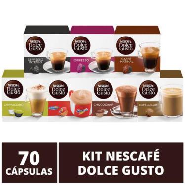 Imagem de 70 Capsulas Dolce Gusto, Capsula Café, Espresso, Nescau, Cappuccino, C